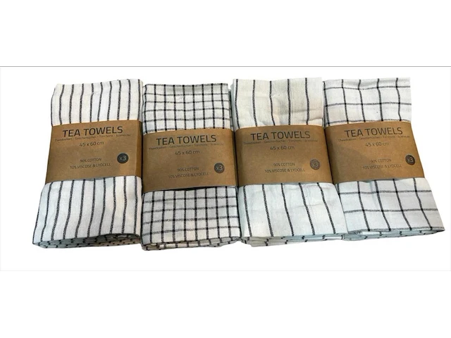 300x 3-pack theedoek - mix van div. patronen - afbeelding 1 van  1