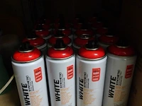 300x 400 ml spuitbus white synthetic gloss spray paint - afbeelding 8 van  9