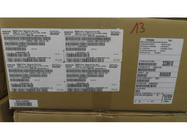 3075x wafer - 150 mm 100 test silicon wafers. vendor global wafers - afbeelding 2 van  4