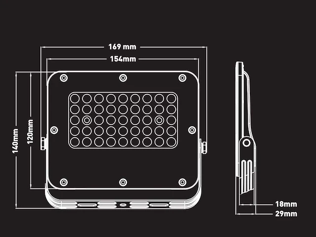 30w 3000k led breedstralers met lens waterdicht (40x) - afbeelding 4 van  6
