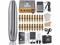 30x tattoo rotary pen machine kit (15x zilver + 15x blauw ) - afbeelding 1 van  2