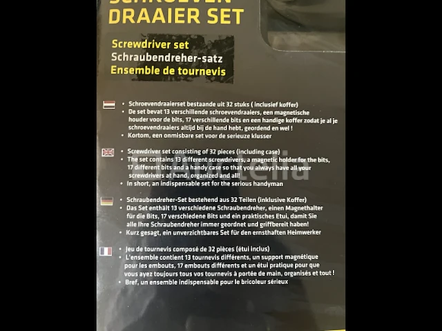 32 delige schroevendraaier set in koffer - afbeelding 3 van  4