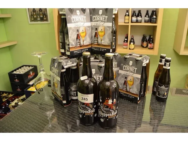 32 fl. cornet oaked smoked 33cl, 4 fl. kompel mijnschool + 2 glazen 75cl, 2 fl. kompel het eeuwfeest + 2 glazen 75cl, 3 fl. kompel lor noir + 2 glazen 75cl, 3 fl. kompel bovengronds + 2 glazen 75cl - afbeelding 12 van  19