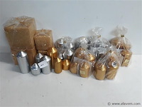 32 x kaarsen mix goud/zilver - afbeelding 1 van  2