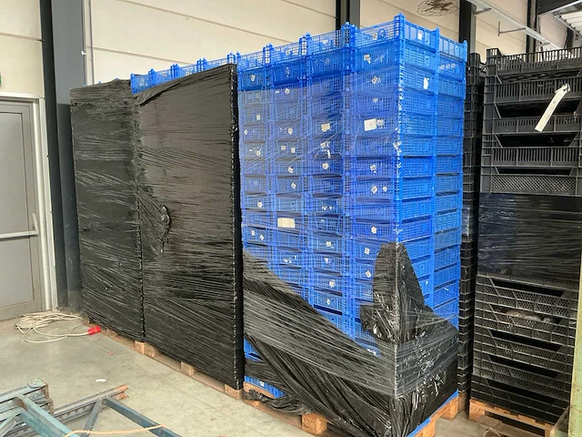 (320x) blauwe plastic kistjes - afbeelding 1 van  2