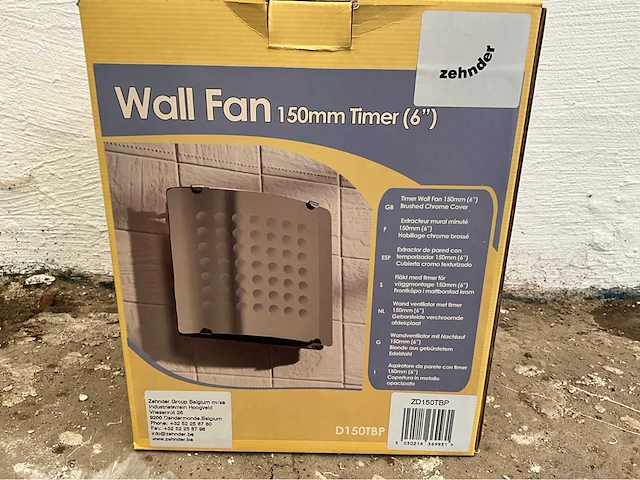32x zehnder d150tbp – wandventilator 150 mm met timer – in verpakking - afbeelding 3 van  9