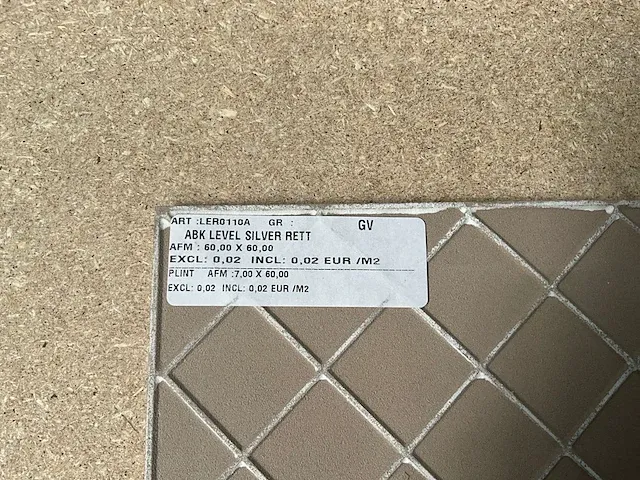 33,84m2 abk level silver rett 60x60cm - afbeelding 3 van  3
