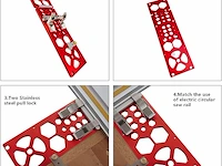 340mm track saw square, rode rechte hoek cirkelzaag geleider - afbeelding 2 van  2