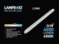 34w 6500k led batten licht 120cm waterdicht (100x) - afbeelding 7 van  8