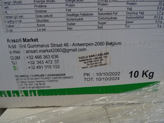 34x 10kg tadzjiekse kikkererwten ansari - afbeelding 6 van  7