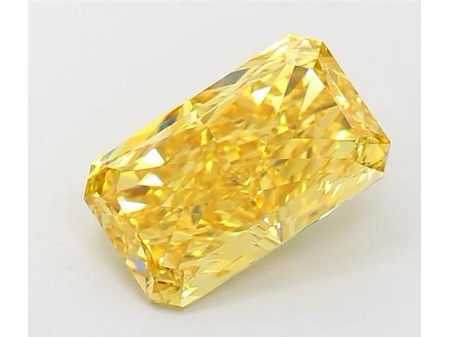 3.53ct fancy vivid yellow vvs2 with igi certificate - afbeelding 1 van  4