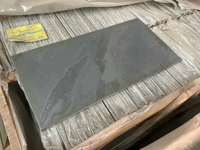 35m2 black slate mustang polished 60x30x1 - afbeelding 2 van  4