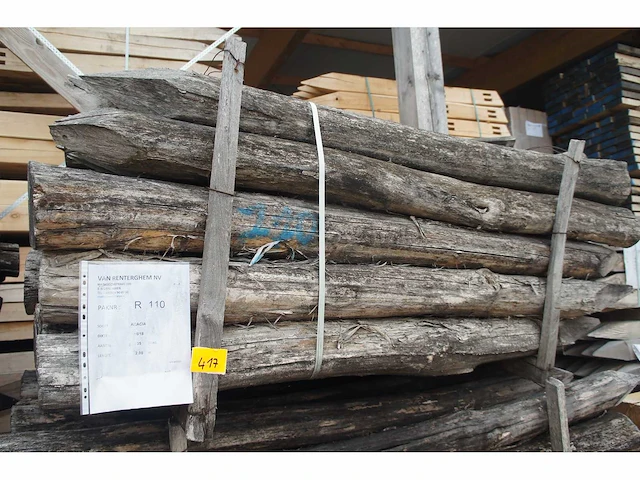 35x acacia paal dia 16/18 - afbeelding 1 van  3