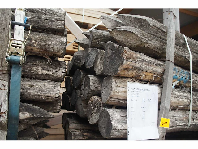 35x acacia paal dia 16/18 - afbeelding 2 van  3