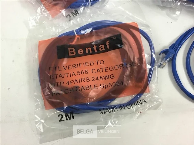 (35x) bentaf patchcable cat5e 2 meter utp - afbeelding 2 van  3