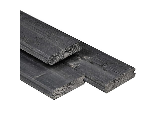 35x zwarte rabat tand en groef 420cm - afbeelding 1 van  1