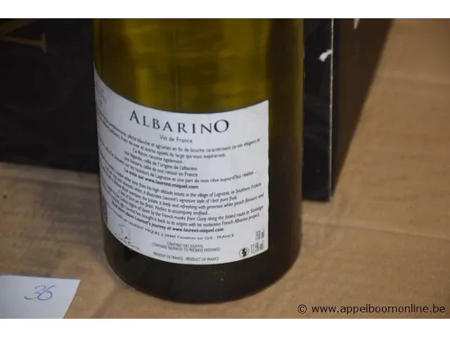 36 flessen à 75 cl witte wijn laurent miquel, albarino, lagrasse, 2012, 12,5% - afbeelding 2 van  2