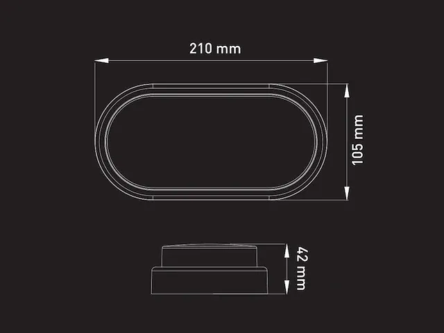 36 x 12w opbouw design led panelen ovaal waterdicht 3000k - afbeelding 5 van  6