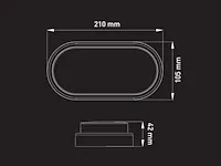 36 x 12w opbouw design led panelen ovaal waterdicht 4000k - afbeelding 3 van  6