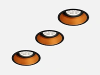 36 x solo deep inbouwspots zwart/goud - afbeelding 1 van  10
