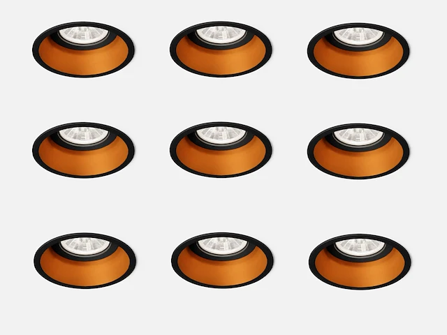 36 x solo deep inbouwspots zwart/goud - afbeelding 4 van  10
