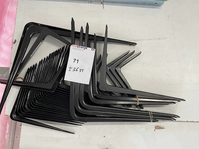 36 x zwarte plankdragers - afbeelding 1 van  9