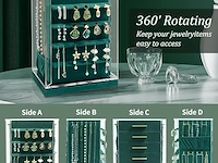 360' draaibaar sieradendoos groen - afbeelding 3 van  4