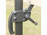 360° draaibare 360° kantelbare vierkante zweefparasol - afbeelding 8 van  9