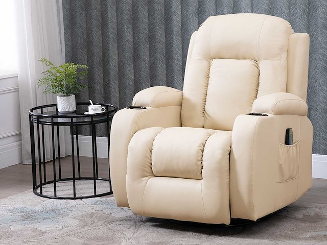 360° verwarmde elektrische massage- en ontspanningsstoel - afbeelding 1 van  9