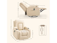 360° verwarmde elektrische massage- en ontspanningsstoel - afbeelding 4 van  9