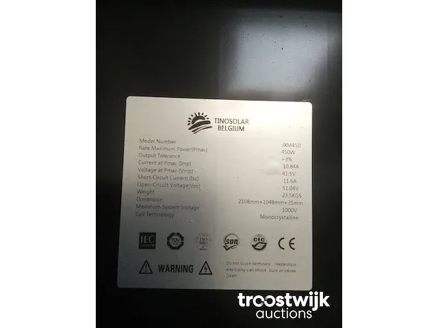 3.600watt ,monokristalijn,halfcell,perc , full black ( 450 watt panelen) - afbeelding 3 van  9