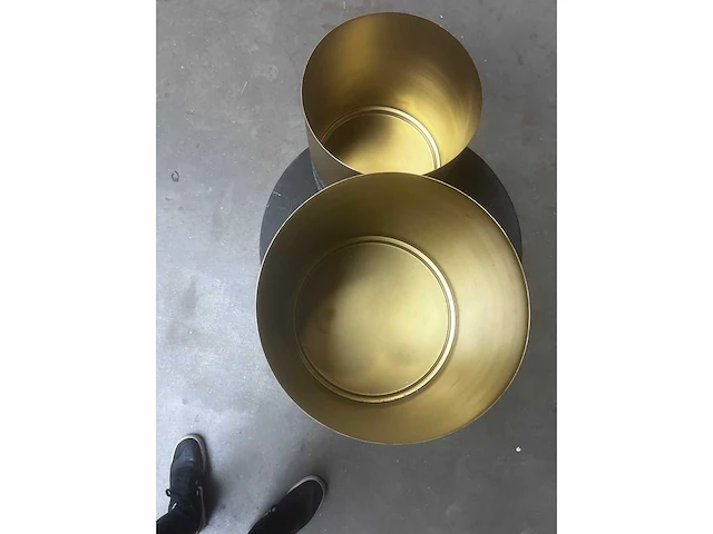 36x dekocandle - metalen planterset - flower pots - afbeelding 2 van  6