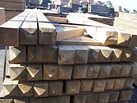 36x eiken paal met diamantkop - afbeelding 4 van  4