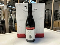 36x fles rode wijn 3 stones pinot noir 2016