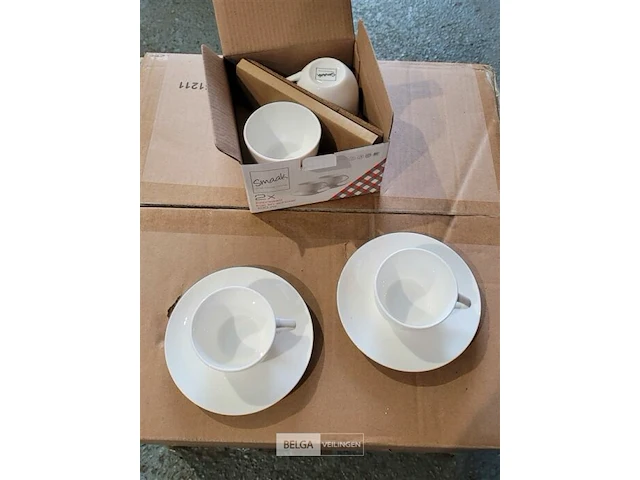36x set van 2 espresso kop en schotel - 100 ml - porselein - afbeelding 1 van  5