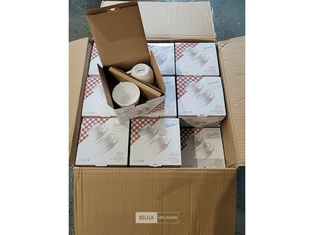 36x set van 2 espresso kop en schotel - 100 ml - porselein - afbeelding 3 van  5