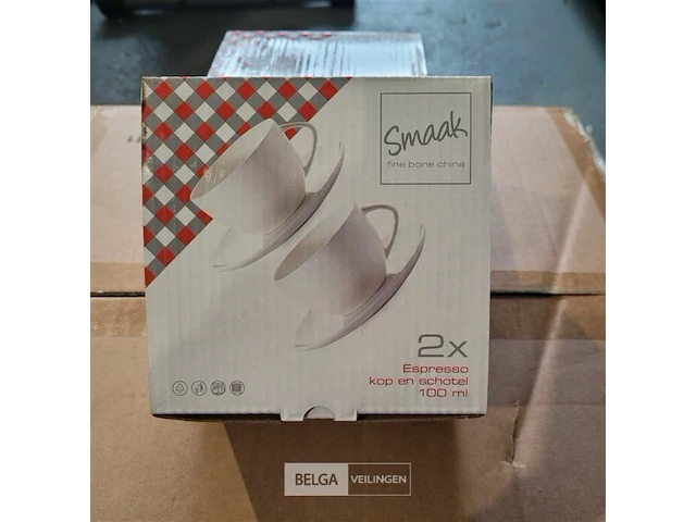 36x set van 2 espresso kop en schotel - 100 ml - porselein - afbeelding 4 van  5