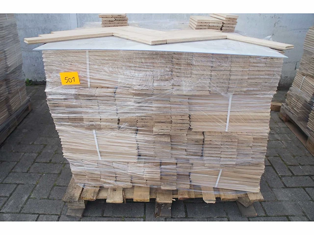 37,80 m² massief eiken visgraatparket 16mm - afbeelding 2 van  8