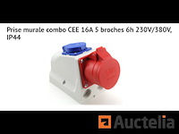 380/220v combo 16a 5-pins stopcontact - afbeelding 1 van  1