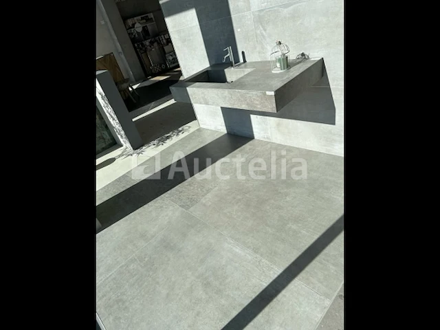 3,84m² gerectificeerd grigio 80x80 materiaal, beton, vloer- en wandeffect, - afbeelding 1 van  1