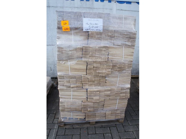 38,88 m² massief eiken visgraatparket 16mm - afbeelding 1 van  2