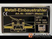 398 stuks s-light metalen inbouwspot 855071 gu4 35w wit - afbeelding 9 van  15