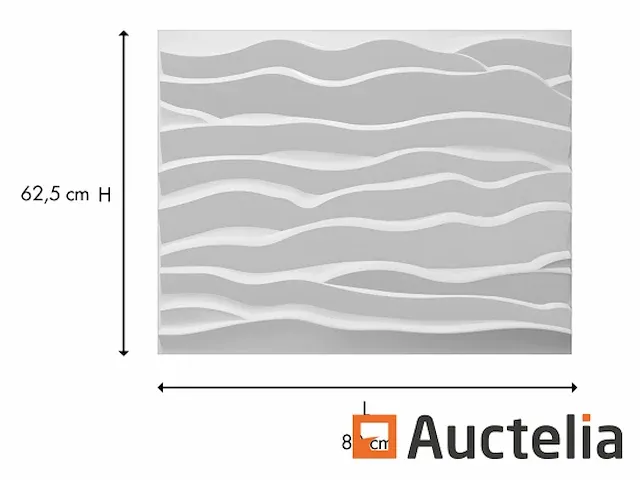 3d wand paneel om te schilderen - pakket van 3m² - kavel van 6 stukken - afbeelding 1 van  5