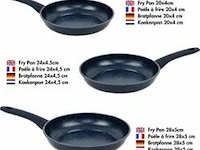 3delige braadpannen pfas vrije anti aanbak-blauw - afbeelding 5 van  5
