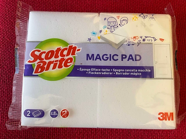 3m. magic pad. scotch-brite. vlekkengum spons.2x verpakking. (13x) - afbeelding 1 van  2
