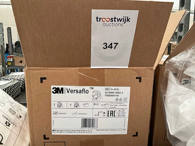 3m. versaflo. s-443l. veiligheids hoofdkap met aansluiting ademhaling systeem. - afbeelding 1 van  1