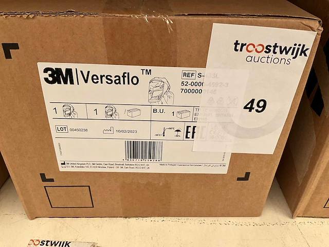 3m. versaflo. s-443l. veiligheids hoofdkap met aansluiting ademhaling systeem. - afbeelding 1 van  4
