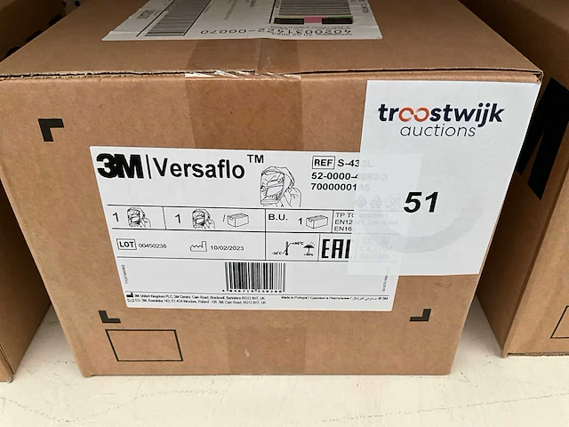 3m. versaflo. s-443l. veiligheids hoofdkap met aansluiting ademhaling systeem. - afbeelding 1 van  4