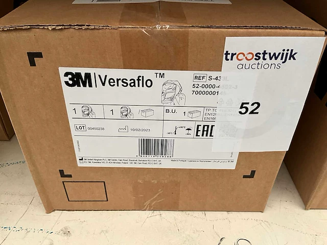 3m. versaflo. s-443l. veiligheids hoofdkap met aansluiting ademhaling systeem. - afbeelding 1 van  4
