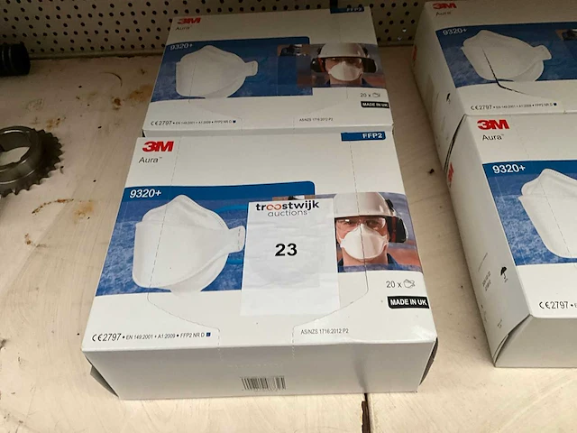 3m.ffp2.ademhalingsmaskers met ventiel,40 stuks. - afbeelding 1 van  2